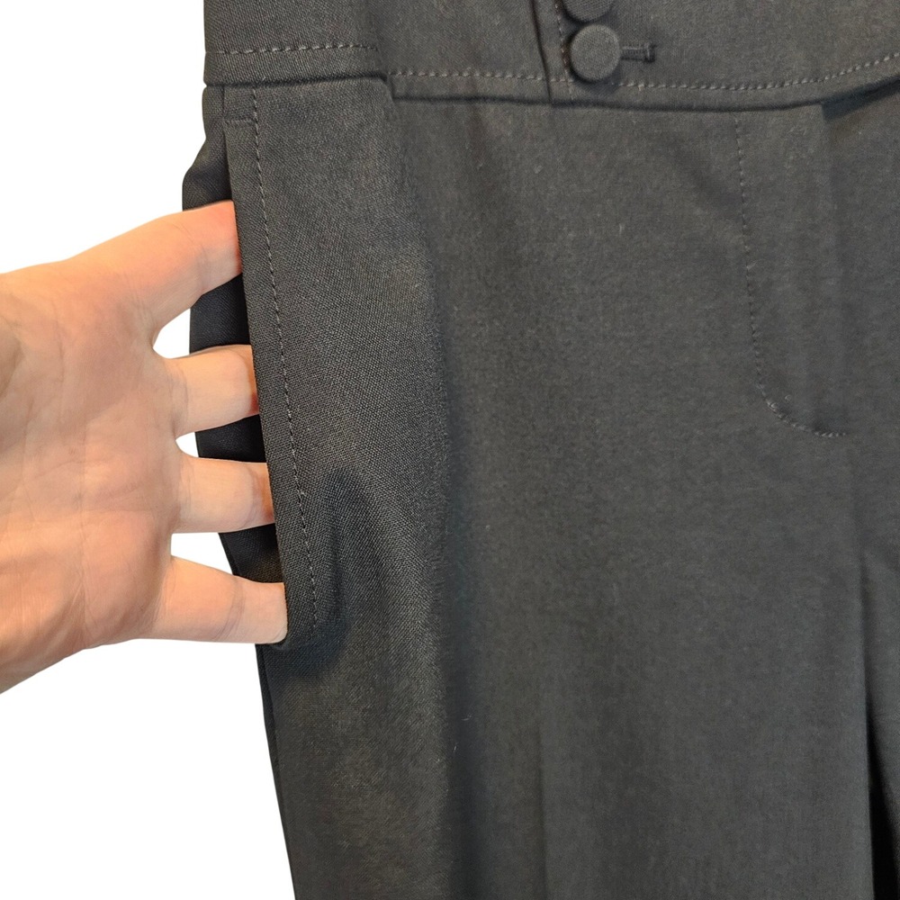 Ann Taylor Margo Wide Leg Pants Black Minimalist Quiet Luxury‎ Office Size 10 - Picture 4 of 12